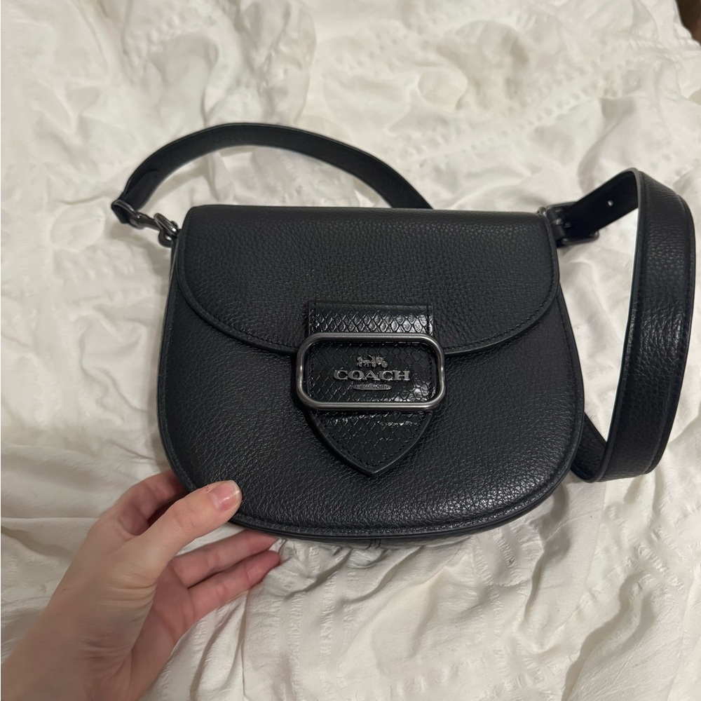 Coach Morgan Black Saddle Bag